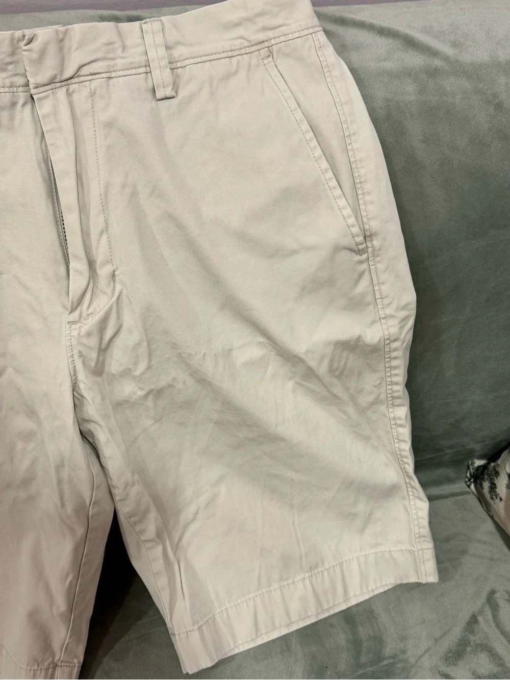 J.CREW • Khaki Chino Shorts Men's Size 31 Beige Cotton Flat Front Casual Preppy